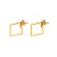Square shaped stainless steel earrings