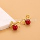 Bow shaped pearl stainless steel earrings