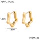 Alien shaped ear bone buckle stainless steel earrings