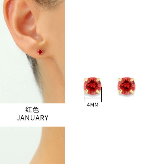 Zircon diamond stainless steel earrings