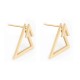 Detachable triangular stainless steel earrings