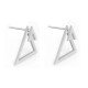 Detachable triangular stainless steel earrings