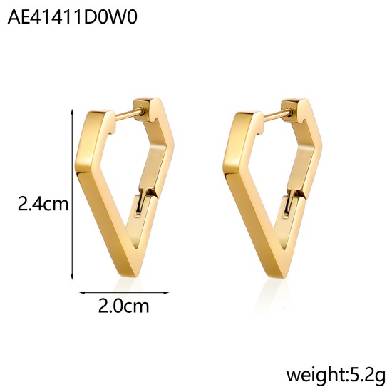 Alien shaped ear bone buckle stainless steel earrings