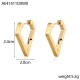 Alien shaped ear bone buckle stainless steel earrings