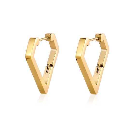 Alien shaped ear bone buckle stainless steel earrings