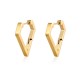 Alien shaped ear bone buckle stainless steel earrings