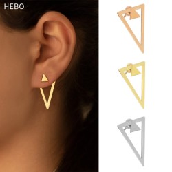 Triangular stainless steel earrings