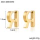 Alien shaped ear bone buckle stainless steel earrings