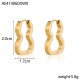 Alien shaped ear bone buckle stainless steel earrings