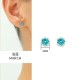 Zircon diamond stainless steel earrings