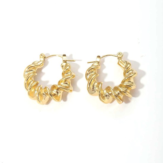 Fried Dough Twists stainless steel braided earrings