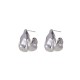 C-shaped stainless steel earrings