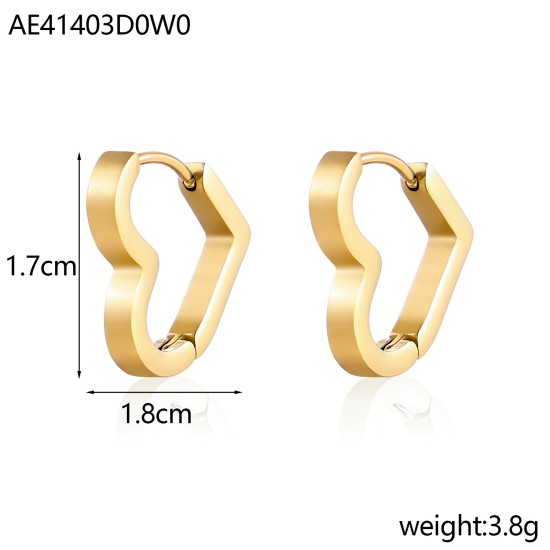 Alien shaped ear bone buckle stainless steel earrings
