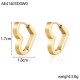 Alien shaped ear bone buckle stainless steel earrings