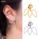 Hollow flower stainless steel earrings