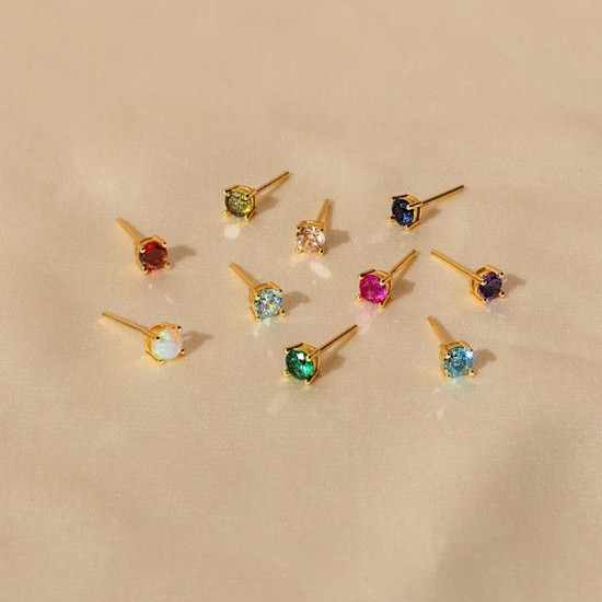 Zircon diamond stainless steel earrings