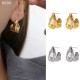 C-shaped stainless steel earrings