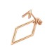 Hollow out quadrilateral triangular stainless earrings