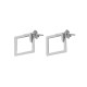 Square shaped stainless steel earrings