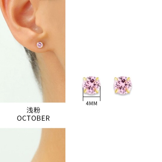 Zircon diamond stainless steel earrings