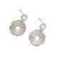 Round sunflower stainless steel earrings