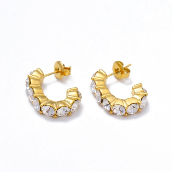 Irregular geometry stainless steel earrings