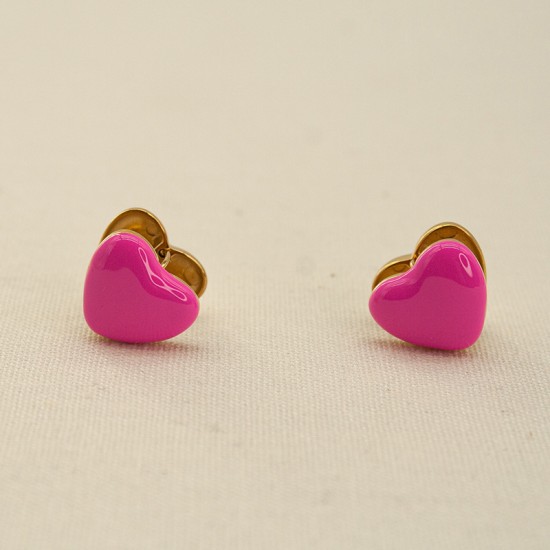 Peach shaped oil dripping stainless steel earrings