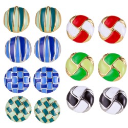 Half spherical drip oil stainless steel ear buckle