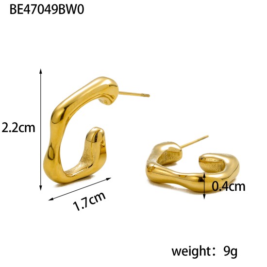 Irregular stainless steel earrings