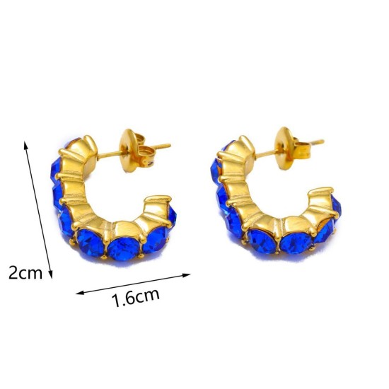 Irregular geometry stainless steel earrings