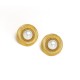 Button pearl stainless steel earrings
