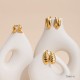 Conch metal textured stainless steel plated earrings