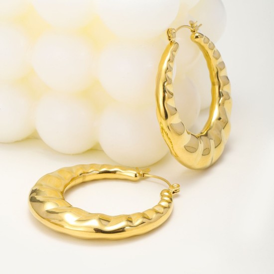 Geometric design stainless steel earrings