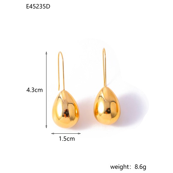 Mosquito coil, peach heart square stainless steel earrings