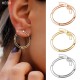 Round stainless steel earrings