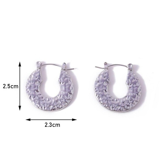 Simple geometric stainless steel earrings