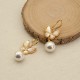 Pearl Butterfly Stainless Steel Earrings