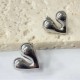 Peach heart stainless steel earrings