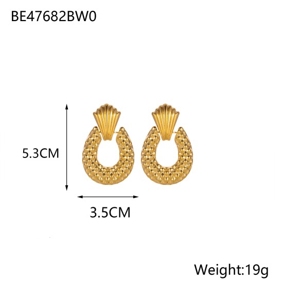 Tail pendant stainless steel earrings