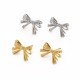 Bow shaped stainless steel earrings