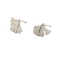Ginkgo leaf stainless steel earrings