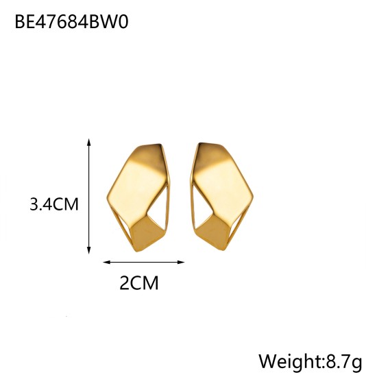 Tail pendant stainless steel earrings