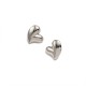 Peach heart stainless steel earrings