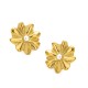 Flower shaped pearl stainless steel earrings