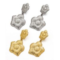 Sunflower Flower Stainless Steel Earrings