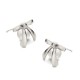 Cherry bow stainless steel earrings
