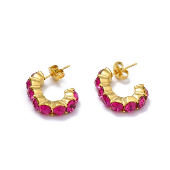 Irregular geometry stainless steel earrings