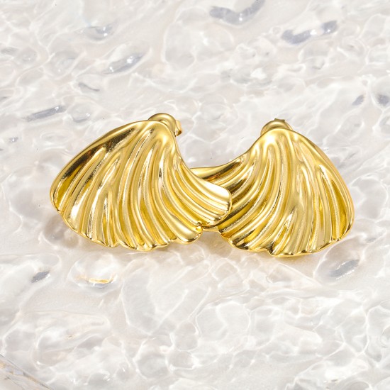 Sea shell stainless steel earrings