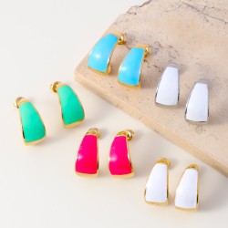 C-type oil dripping stainless steel earrings