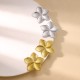 Five leaf flower stainless steel earrings